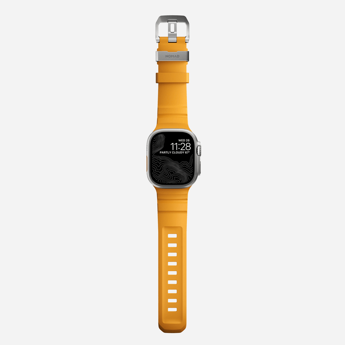 Nomad Rocky Point Band – Sol Yellow (Natural Hardware) | Apple Watch 42–46mm / Ultra - Macfixit Australia