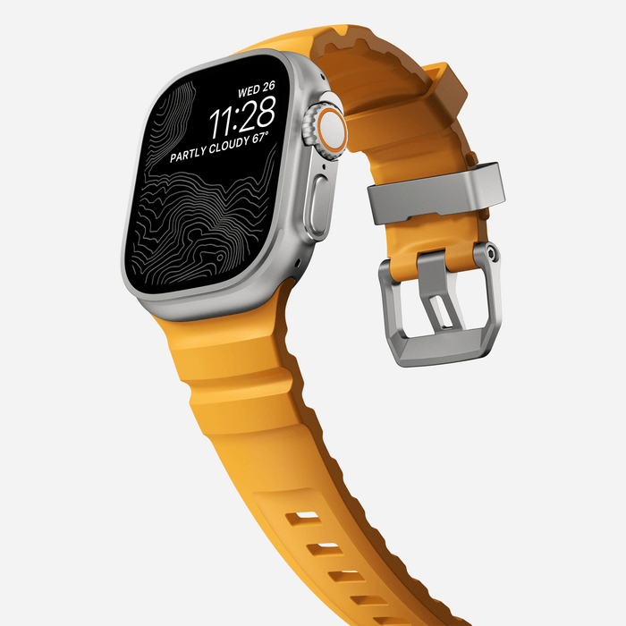 Nomad Rocky Point Band – Sol Yellow (Natural Hardware) | Apple Watch 42–46mm / Ultra - Macfixit Australia