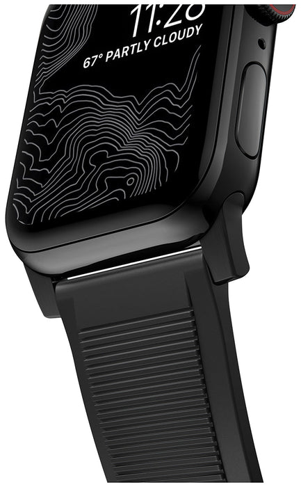 NOMAD Rugged Band – Black (Black Hardware) | Apple Watch (42/44/45/49mm) - Macfixit Australia