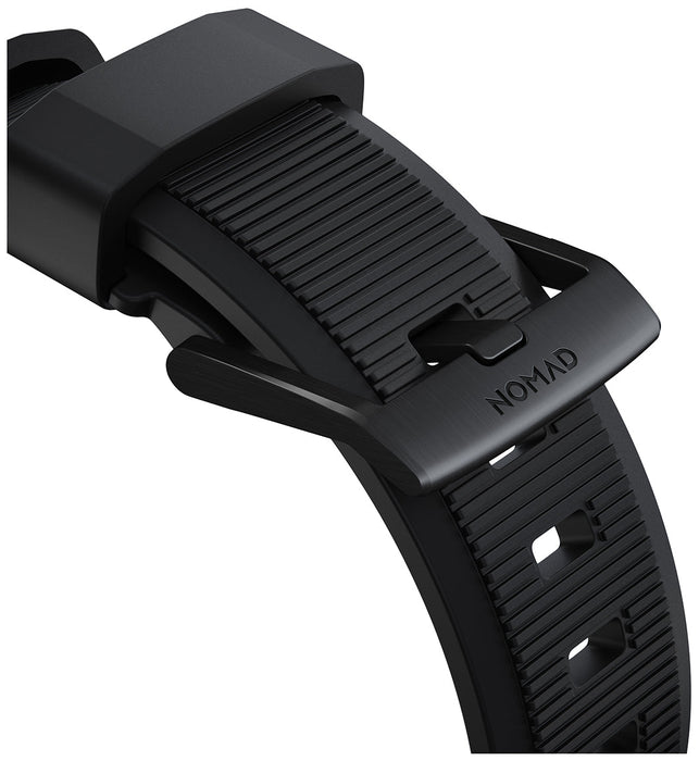 NOMAD Rugged Band – Black (Black Hardware) | Apple Watch (42/44/45/49mm) - Macfixit Australia