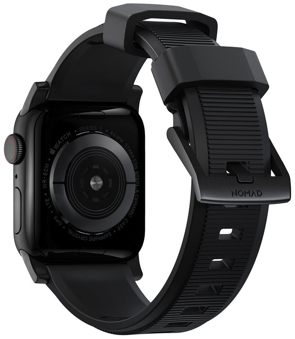 NOMAD Rugged Band – Black (Black Hardware) | Apple Watch (42/44/45/49mm) - Macfixit Australia
