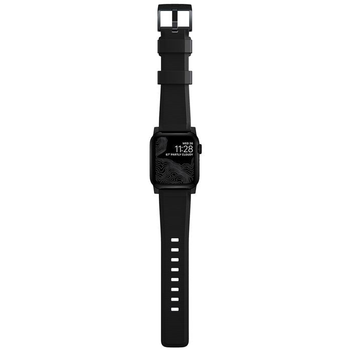 NOMAD Rugged Band – Black (Black Hardware) | Apple Watch (42/44/45/49mm) - Macfixit Australia
