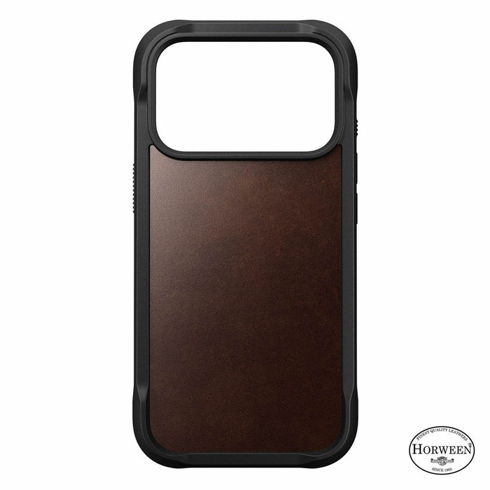 Nomad - Rugged Horween Leather Case - iPhone 17 Pro - Brown - Macfixit Australia