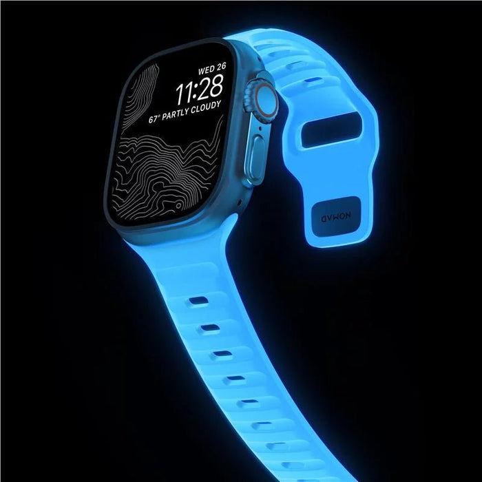 NOMAD Sport Band – Icy Blue Glow | Apple Watch (38–41mm) - Macfixit Australia