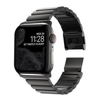 Nomad - Stainless Steel Band for Apple Watch 44/45/49mm - Graphite - Macfixit Australia
