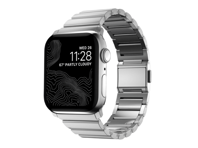 NOMAD Titanium Band – Silver Hardware | Apple Watch (38–41mm) - Macfixit Australia