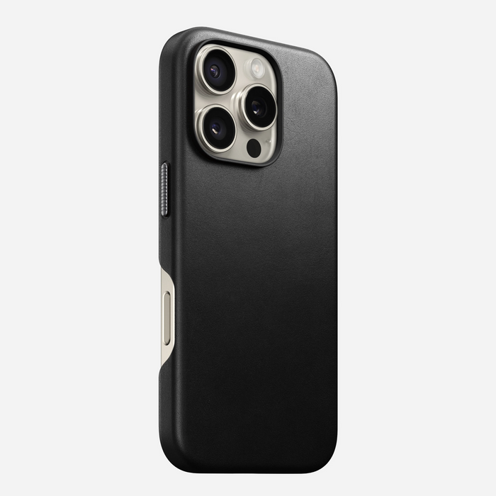 NOMAD Traditional Leather Case – iPhone 16 Pro – Black (Horween Leather)