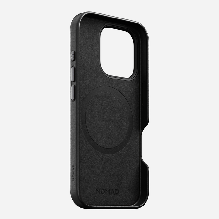 NOMAD Traditional Leather Case – iPhone 16 Pro – Black (Horween Leather)