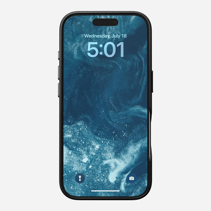 NOMAD Traditional Leather Case – iPhone 16 Pro – Black (Horween Leather) - Macfixit Australia