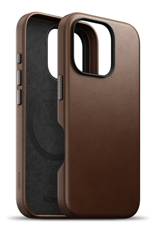 NOMAD Traditional Leather Case – iPhone 16 Pro – Brown - Macfixit Australia