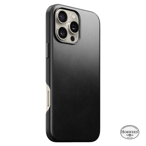 NOMAD Traditional Leather Case – iPhone 16 Pro Max – Black (Horween Leather) - Macfixit Australia