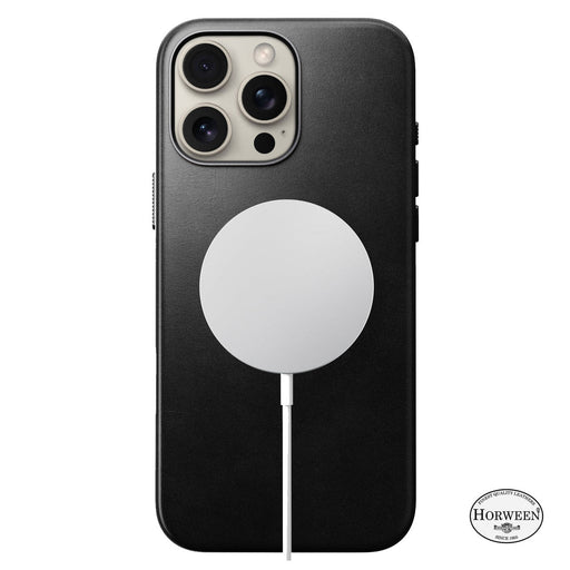 NOMAD Traditional Leather Case – iPhone 16 Pro Max – Black (Horween Leather) - Macfixit Australia