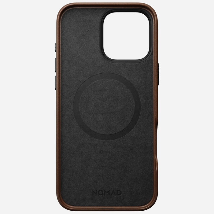 NOMAD Traditional Leather Case – iPhone 16 Pro Max – Brown - Macfixit Australia
