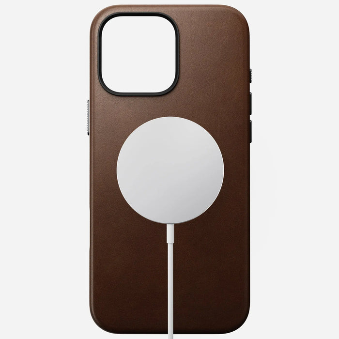 NOMAD Traditional Leather Case – iPhone 16 Pro Max – Brown - Macfixit Australia