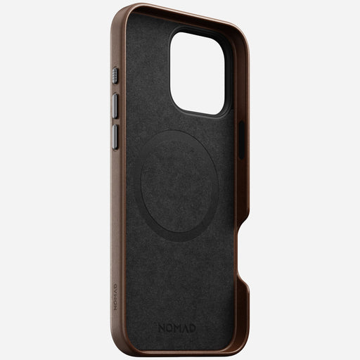 NOMAD Traditional Leather Case – iPhone 16 Pro Max – Brown - Macfixit Australia