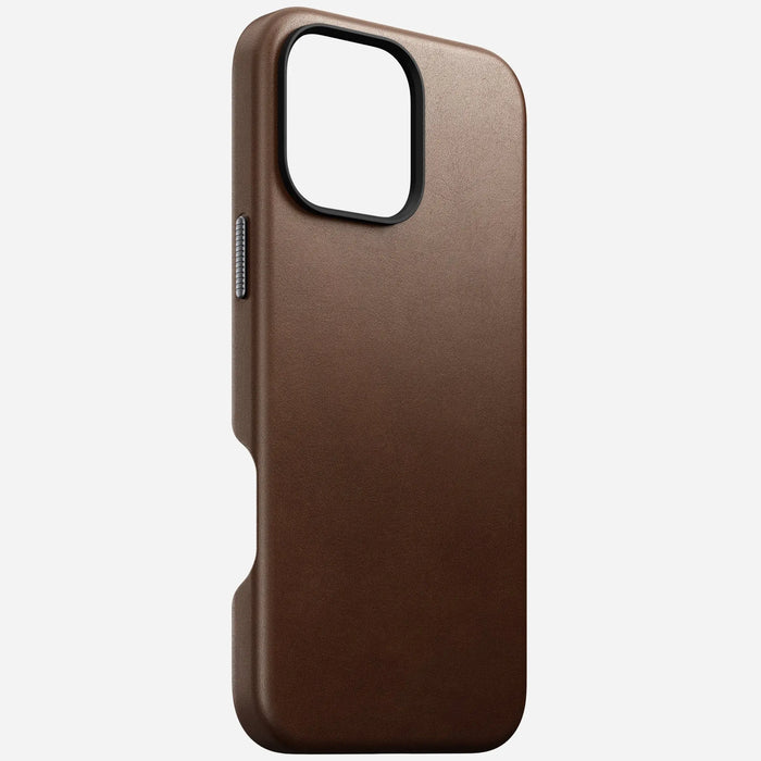 NOMAD Traditional Leather Case – iPhone 16 Pro Max – Brown - Macfixit Australia