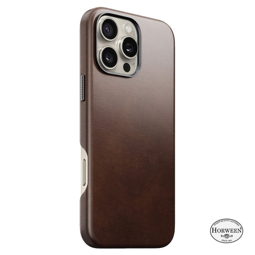 NOMAD Traditional Leather Case – iPhone 16 Pro Max – Brown (Horween Leather) - Macfixit Australia