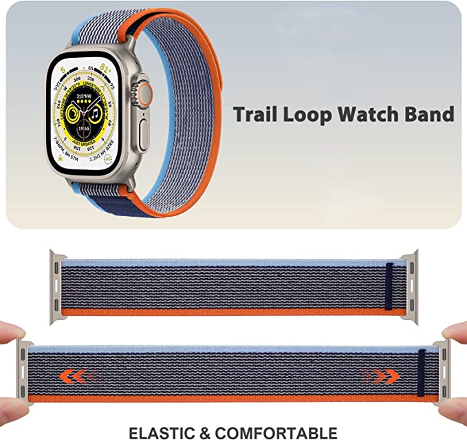 Trail Loop Nylon Band for Apple Watch - Orange Blue Macfixit Australia