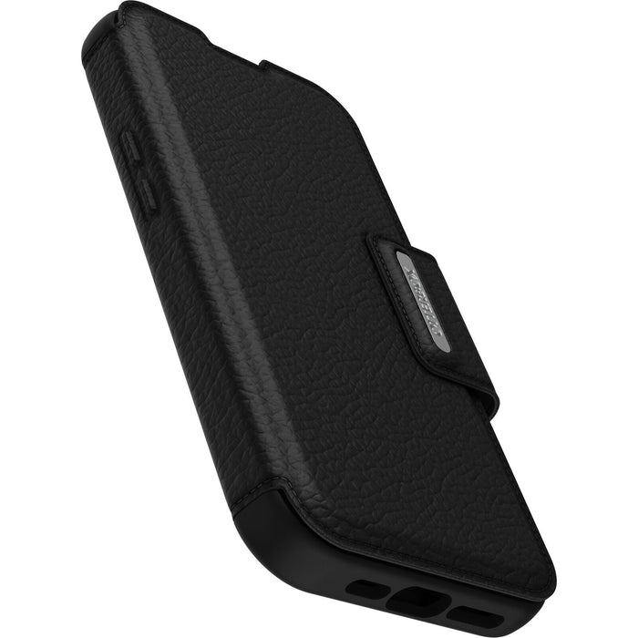 OtterBox Strada Apple iPhone 14 Pro Case Black, Leather Folio Cover, Card Holder - Macfixit Australia