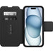 OtterBox Strada MagSafe Apple iPhone 15 Plus (6.7") Case Shadow (Black) Leather Folio Cover - Macfixit Australia