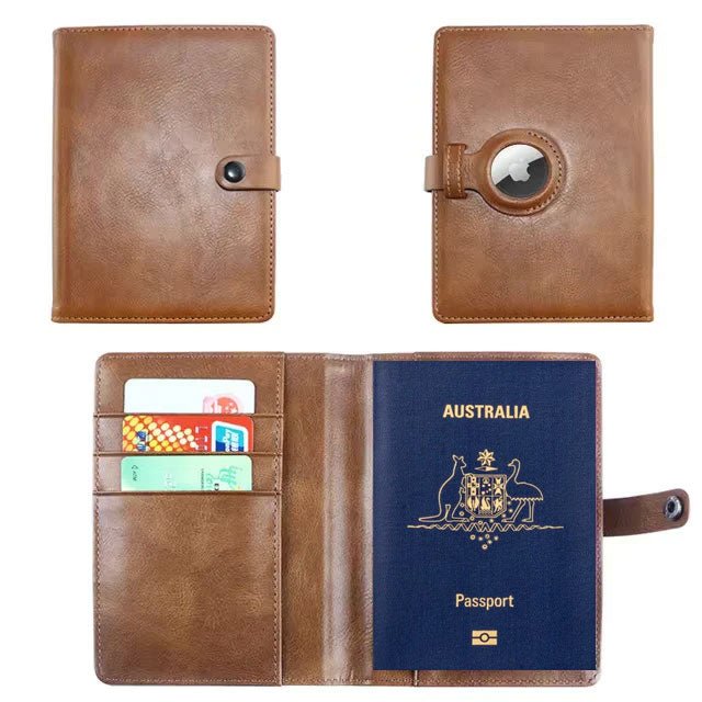 Passport Holder Cover with AirTag Slot - Macfixit Australia