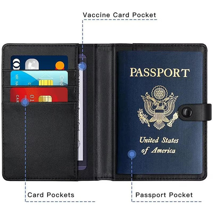 Passport Holder Cover with AirTag Slot - Macfixit Australia