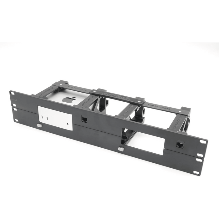 Rack Mount for Apple Mac mini M4 with Remote on/Off Button and RJ45 Port - Fits 2 Mac mini - Macfixit Australia