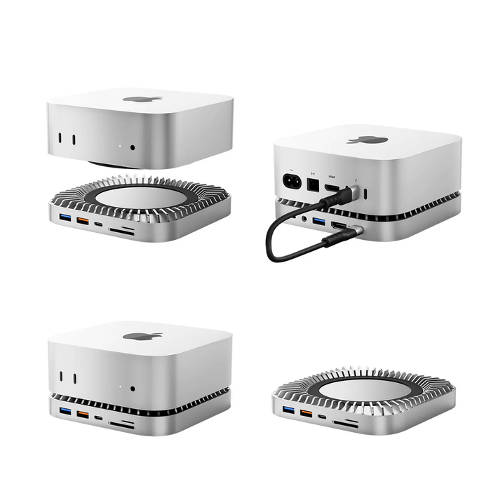 RayCue Mac Mini M4 Hub & Stand with SSD Enclosure - Macfixit Australia
