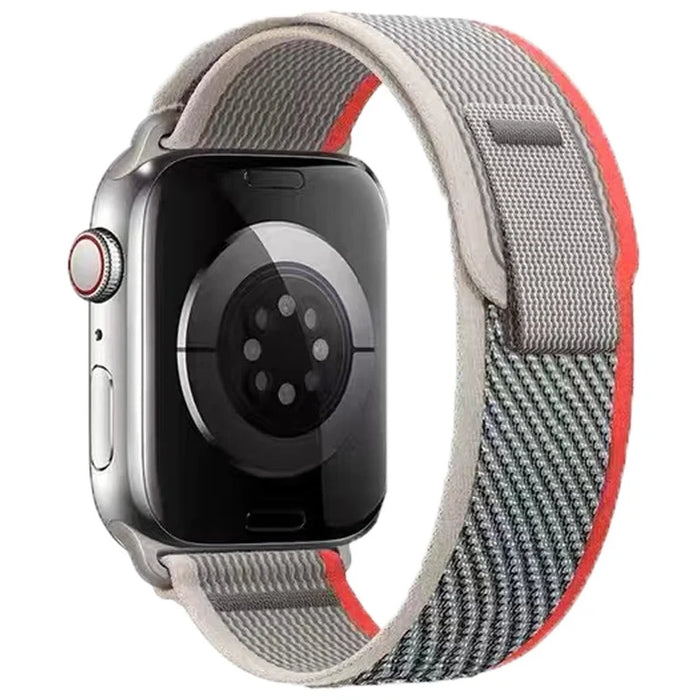 Trail Loop Nylon Band for Apple Watch - Red Grey Macfixit Australia