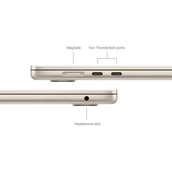 Refurbished MacBook Air (15 - inch, M3, 2024) - 8C CPU, 10C GPU, 24GB RAM, 512GB SSD Storage - Starlight | Battery: 100% - Macfixit Australia