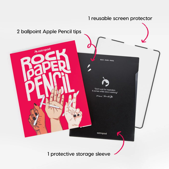 Rock Paper Pencil — iPad Paper Screen Protector + Apple Pencil Tips for iPad Pro 11 - in. (1st - 4th Gen) or iPad Air 10.9 - in. (4th - 5th Gen) - Macfixit Australia