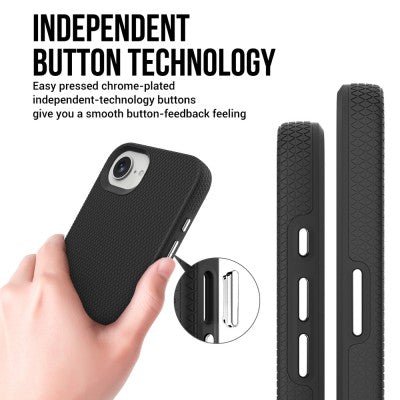 Rugged Shockproof Magsafe Cover Case for iPhone 16e - Black - Macfixit Australia