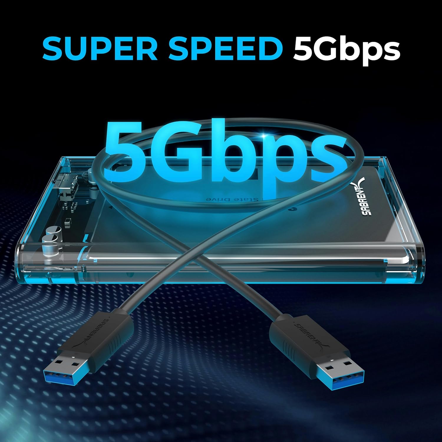 SABRENT 2.5 - Inch SATA to USB 3.0 Tool - Free Clear External Hard Drive Enclosure - Macfixit Australia