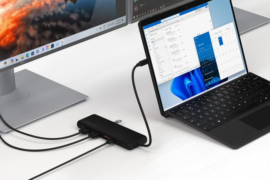 Satechi 13 - in - 1 USB - C Triple Display Multiport Adapter (Black) - Macfixit Australia