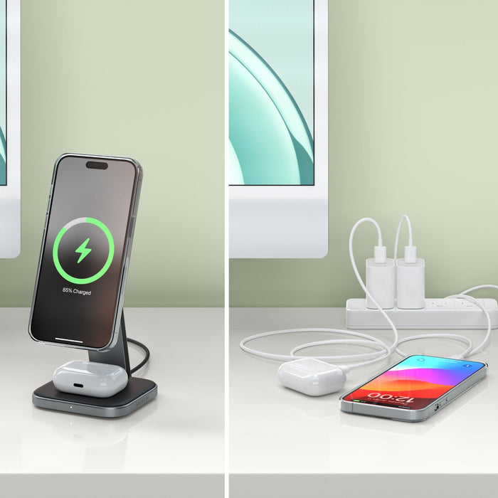 Satechi 2 - in - 1 Foldable Qi2 Wireless Charging Stand - Macfixit Australia