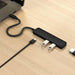 Satechi 4 - In - 1 USB - C Slim Multiport Adapter (Black) - Macfixit Australia