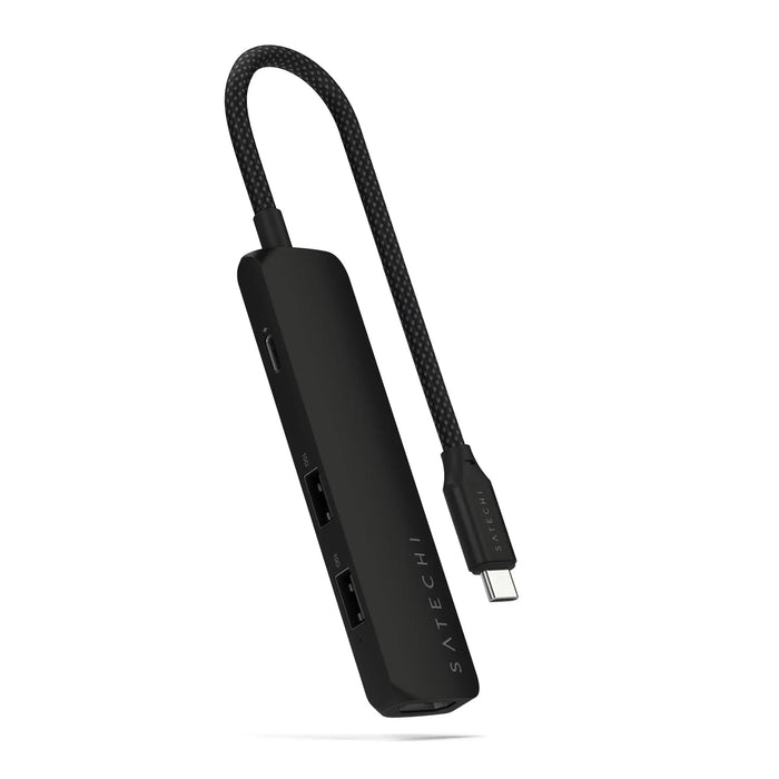 Satechi 4 - In - 1 USB - C Slim Multiport Adapter (Black) - Macfixit Australia