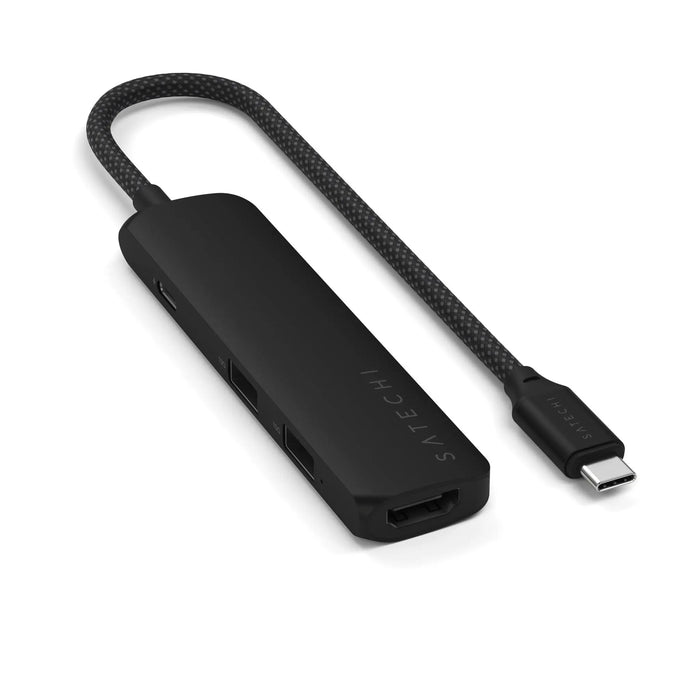 Satechi 4 - In - 1 USB - C Slim Multiport Adapter (Black) - Macfixit Australia