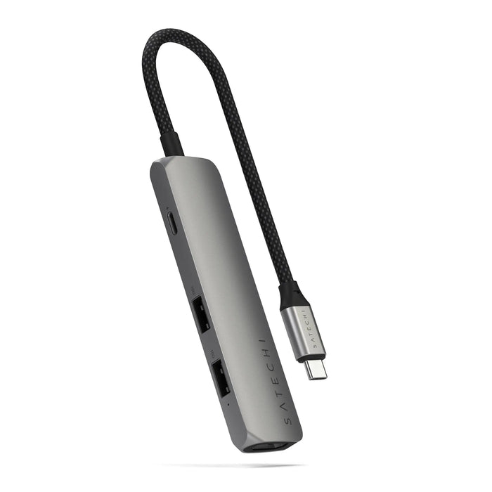 Satechi 4 - In - 1 USB - C Slim Multiport Adapter (Space Grey) - Macfixit Australia