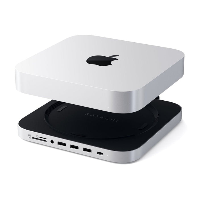 Satechi Aluminium Stand & Hub For Mac Mini M1 - M2/ Studio With NVMe SSD Enclosure - Macfixit Australia