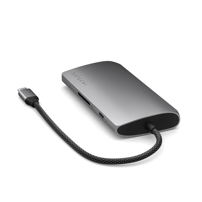 Satechi USB - C Multiport Adapter 8K With Ethernet V3 - Space Grey - Macfixit Australia
