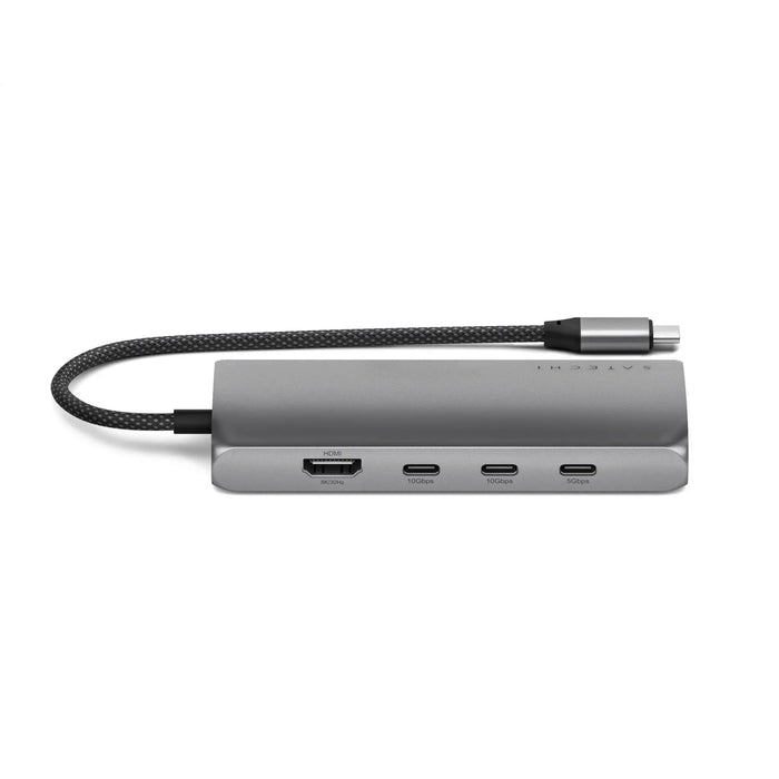 Satechi USB - C Multiport Adapter 8K With Ethernet V3 - Space Grey - Macfixit Australia
