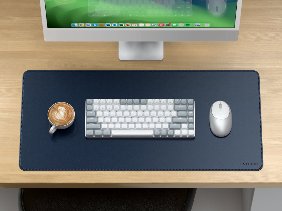 Satechi Vegan - Leather Premium Desk Mat (Navy) - Macfixit Australia