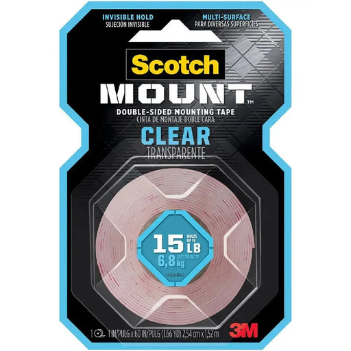 Scotch Permanent Clear Mounting Tape 25.4mm x 1.51m - Macfixit Australia