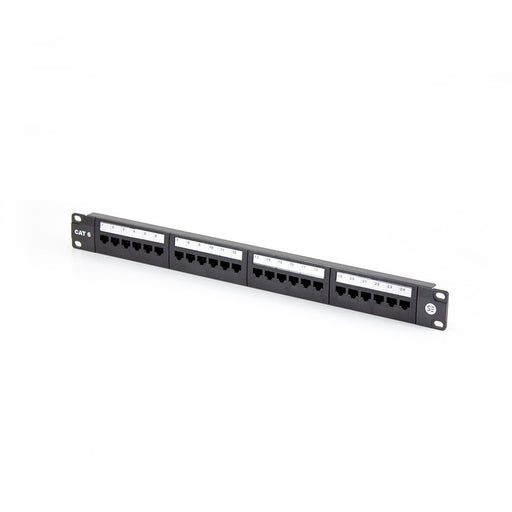 Serveredge 24 Port CAT6 Patch Panel - 1RU, UTP - Includes Cable Management Bar - Macfixit Australia