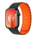 Silicone Magnetic Loop Band - For Apple Watch - Black - Orange - Macfixit Australia