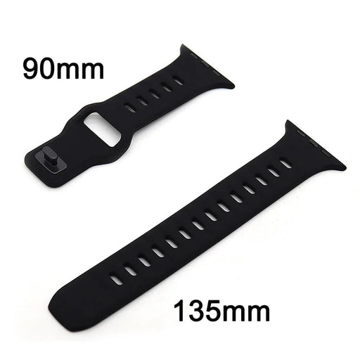 Silicone Sports Band for Apple Watch - Black - Macfixit Australia