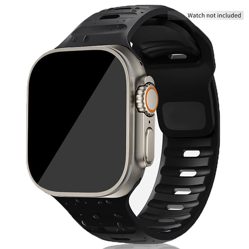 Silicone Sports Band for Apple Watch - Black - Macfixit Australia