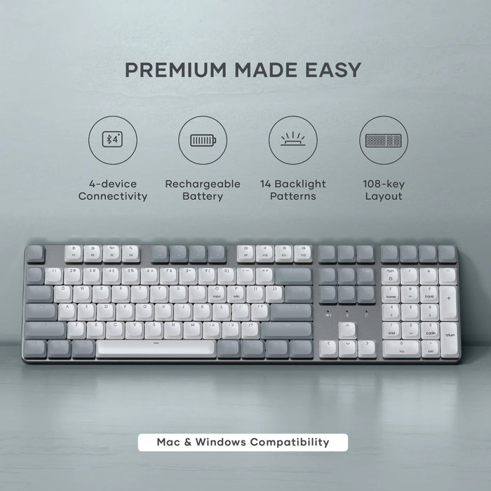 SM3 Slim Mechanical Backlit Bluetooth Keyboard - Dark - Macfixit Australia