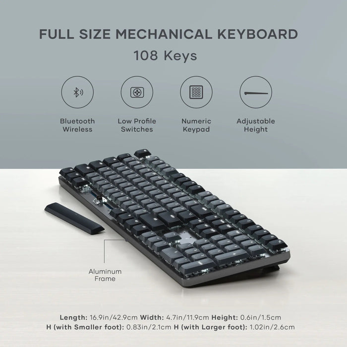 SM3 Slim Mechanical Backlit Bluetooth Keyboard - Dark - Macfixit Australia